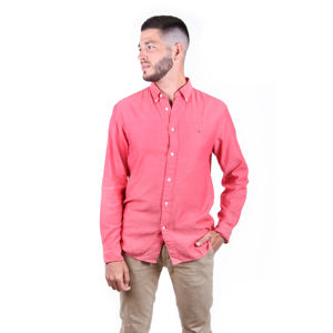 Tommy Hilfiger pánská červená košile Multi Dobby - XL (0KT)
